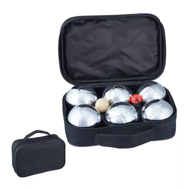 2 x Boule Set Petanque 12 Metallkugeln Boules Boccia Spiel Profi Boule Kugeln