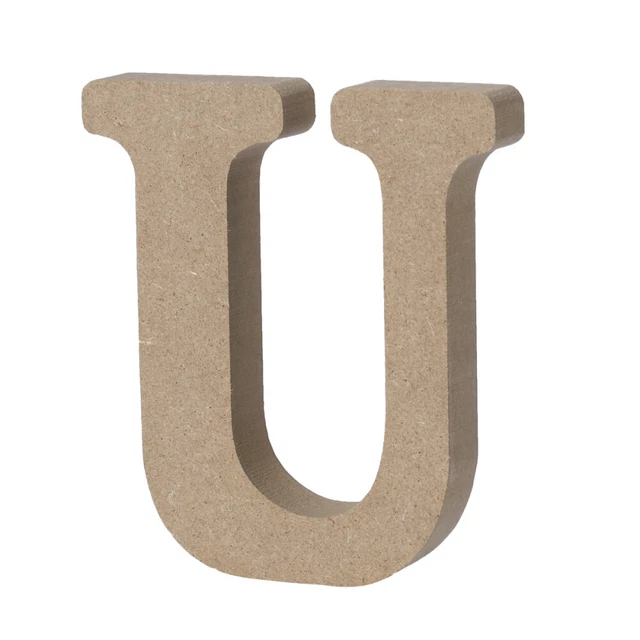 Aruatu Lettres En Bois Brut Rose De 15,2 Cm Pour Décoration Murale