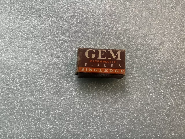 Vintage  Box Gem Micromatic Singledge Safety Razor Blades