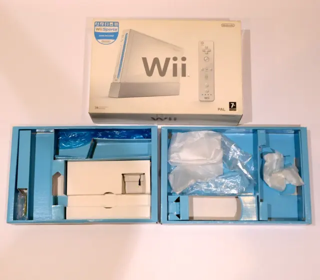 Nintendo Wii White Console - BOX ONLY - Including Trays - Very Good Condition