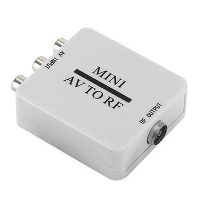Mini HD Video Converter Box RCA AV CVSB to RF Adapter TV Switcher DVD Recorder