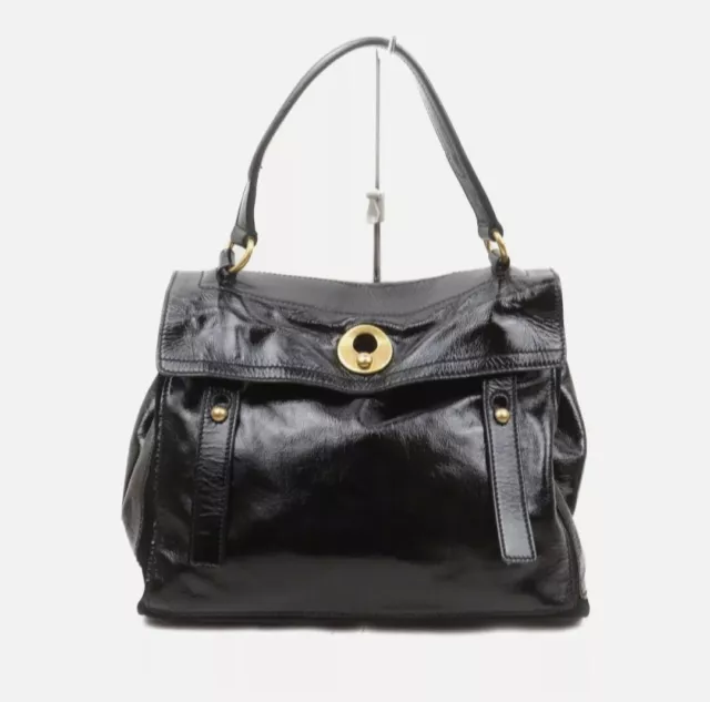 YSL MUSE 2 Leather Handbag 24K GP - Yves Saint Laurent Black Muse Two - EUC