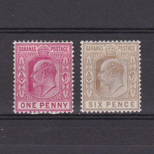 BAHAMAS 1902, SG# 82, 86, Wmk Mult Crown CA, KEVII, MH