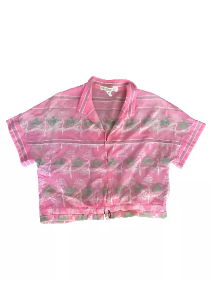VINTAGE MARIA DI SANT'ELENA Camicia Corta donna estiva leggera Shirt Cotone 48