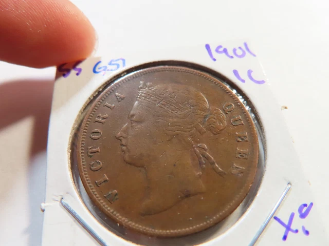 G51 British Straits Settlements 1901 Cent, XF
