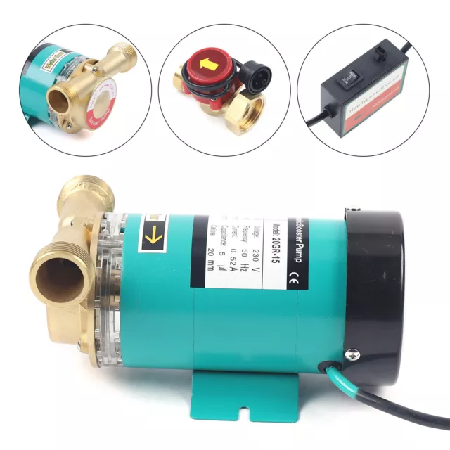 120W Hot Water Booster Pressure Shower Pump Fits Shower,Washing Machine,Boiler