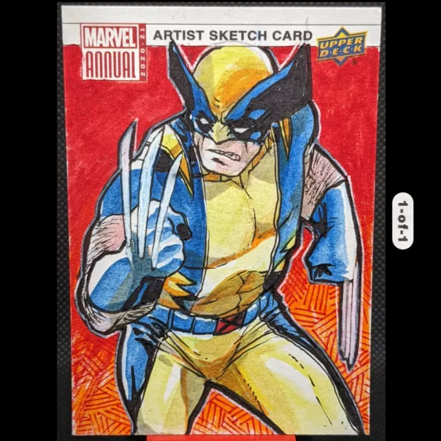 Wolverine 1/1 - Mauro Fodra Sketch Card - 2020-21 Upper Deck Marvel Annual