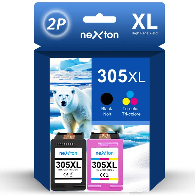 Cartuccia 305 Cartucce Inchiostro HP 305 - Coppia Nero Colore, Compatibili Con Deskjet 2700/2710 Hp 302 XL - Foto 8