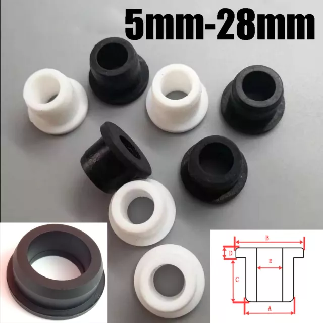 5mm-28mm Grommets Silicone Rubber Grommet Plug Bungs Cable Wiring Protect Bushes