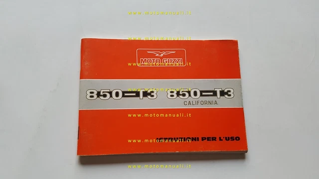 Moto Guzzi 850 T3-T3 California 1981 manuale uso manutenzione libretto originale