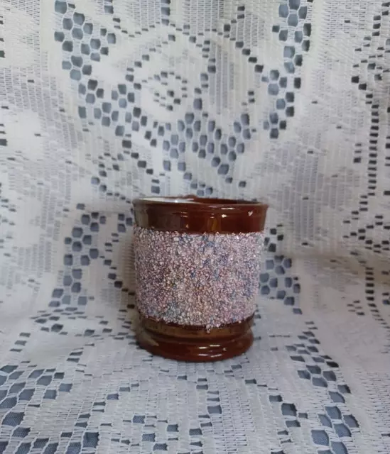 Antique Copper Luster & Pink Blue Sand Band Child's Mug Cup 3