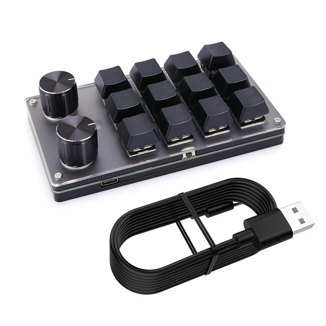 MACRO CUSTOM WIRED Gaming Keyboard Programmable Mechanical Keypad ...