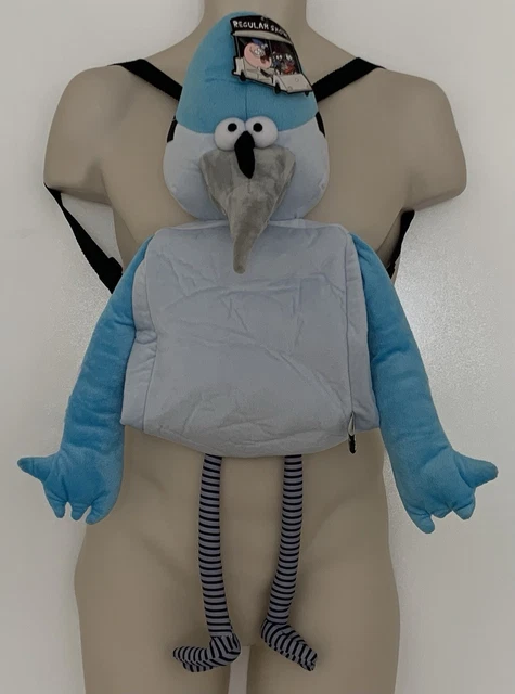 REGULAR SHOW - Mordecai - Plush Backpack Bag Cartoon Network - New With ...