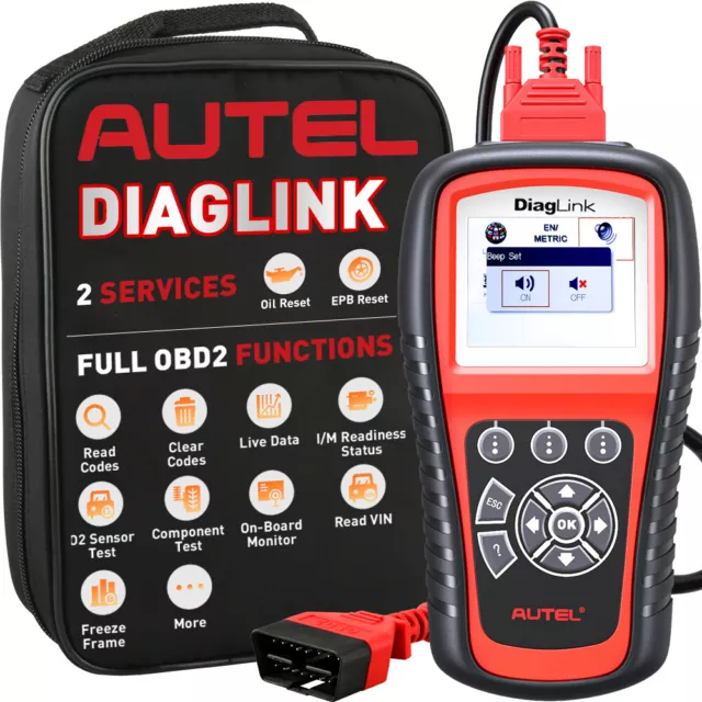 Autel Diaglink® OBD2 Scanner Valise Diagnostic Auto Multimarque en Francais  (Version du MD802 DIY)