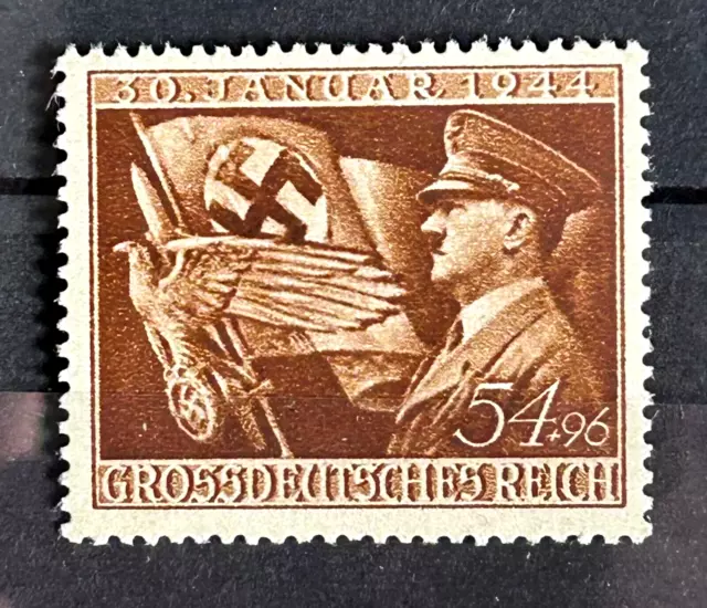 1944 German Reich stamp Adolf Hitler with flag and eagle , MNH , Mi:DR865