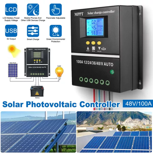 4000W 60A 80A 100A MPPT Solarladeregler Solar PV Regler 12V-48V Solar Controller