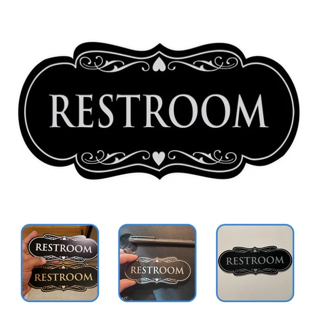 Señales de habitación para damas letrero de inodoro masculino granja letreros de baño decoración rústica de baño