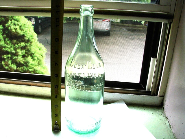 Rare Original Big  Coca Cola  1 Pint 12 Oz Bottle " Lowell, Mass. " Nice "