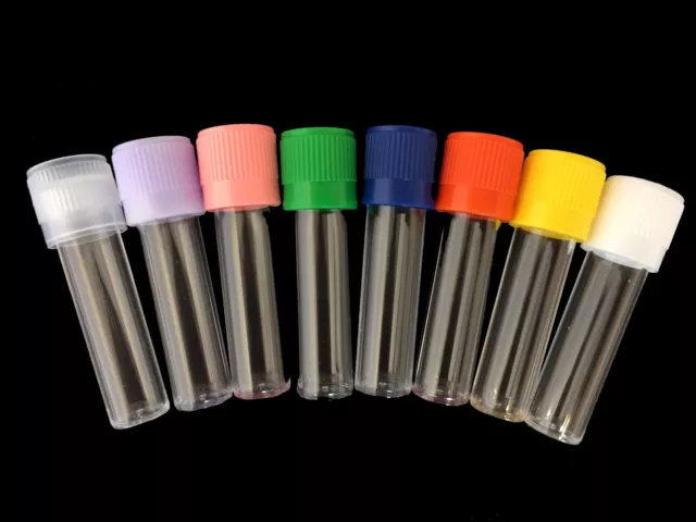 2ml Plastic Test Tube Vials. Overfit Push Cap. Test Tubes Vial and Container