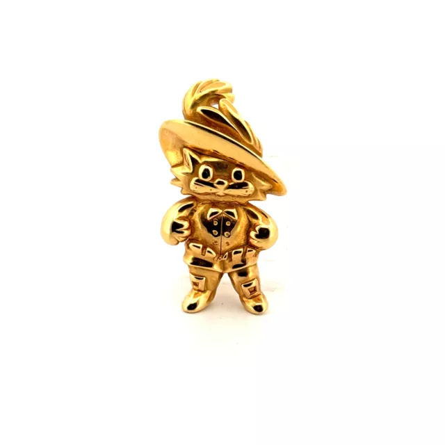 Broche Chat Or Jaune 18k