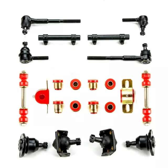 Red Poly Front End Suspension Rebuild Kit Fits 1955 - 1957 Chevrolet Full Size