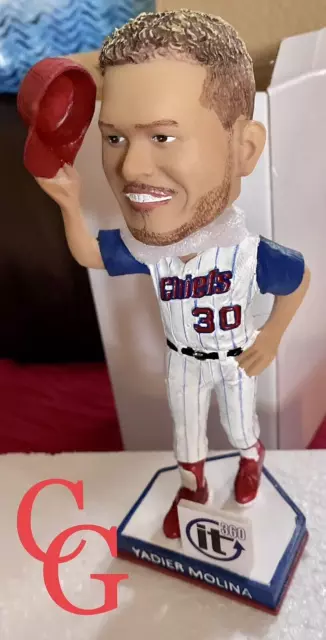 StL Cardinals Yadier Molina 6/9/23 Peoria Chiefs SGA Farewell Bobblehead In Hand