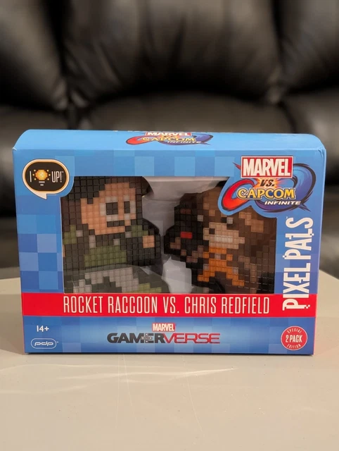 PIXEL PALS クリス レッドフィールド ロケット・ラクーン MARVEL REVIEW: Pixel Pals Marvel vs. Capcom Infinite Figures