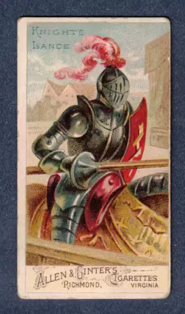 KNIGHTS LANCE 1887 N3 Allen & Ginter Arms Of All Nations