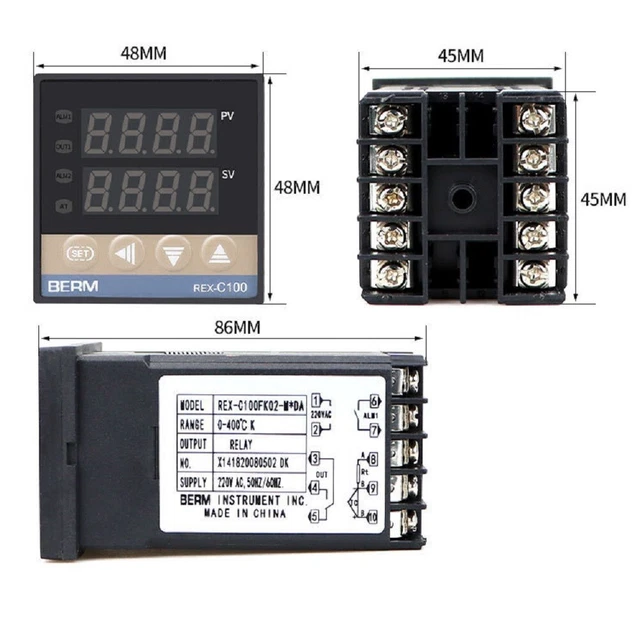 Controller di temperatura display digitale accurato e affidabile con uscita allarme