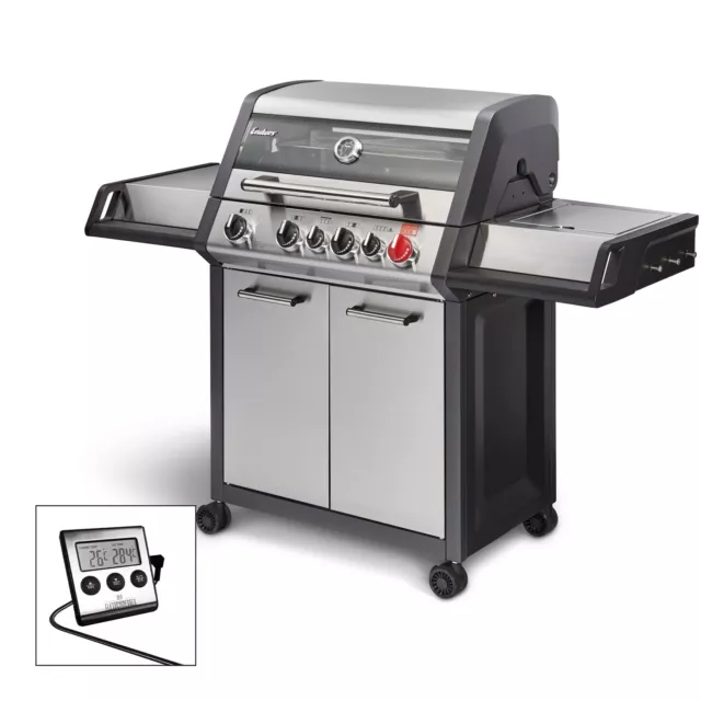 Gasgrill Enders MONROE PRO 4 SIK TURBO Gas Grill mit 4 Edelstahl Seitenbrenner
