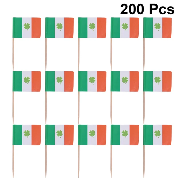 200 pz striscione mini bandiera irlandese piccolo trifoglio scelte cupcake