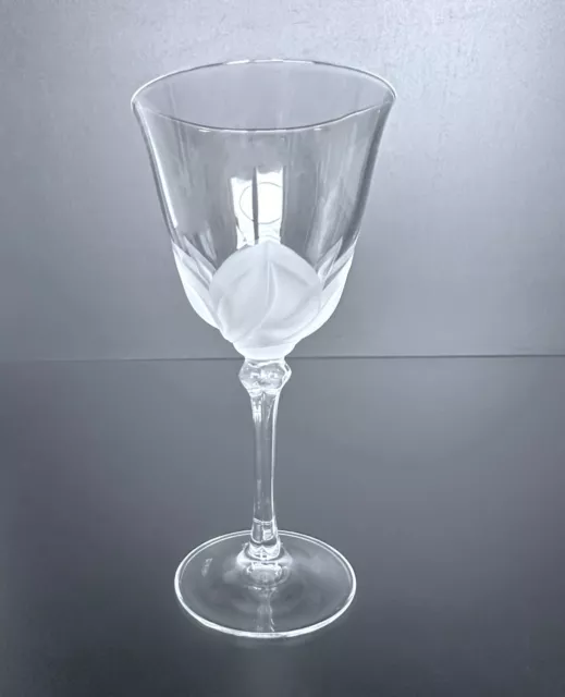 Cristal D'Arques-Durand Linette Wine Glass Set of 4 Crystal frosted leaf