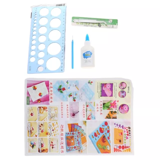 Paper Quilling DIY Craft Tool Handmade Tweezer Crimping Template Board Kit