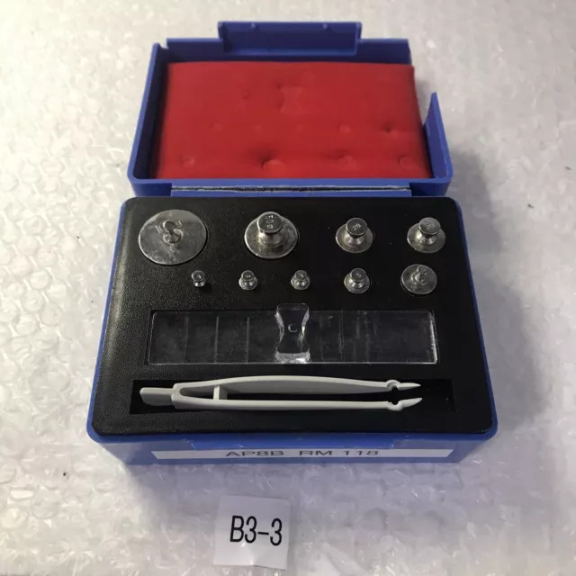 * Preowned Fisher Scientific Calibration Weight Set (100g,50g,20,20,10,5,2,2,1 #