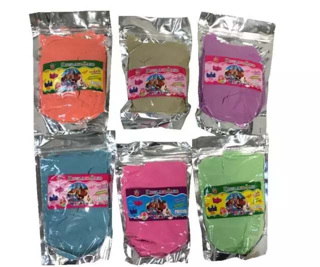 For Magic Motion Moving Play Sand 500g -1000g (1KG) Variety Colours Never Dry