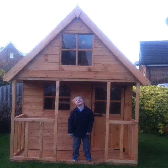 Children's Wooden Playhouse 8x6 Mini Chateau T&G Throughout Wendy House Den