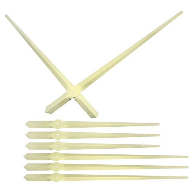 Clock Hands Kit, 4 Set Clock Hands Kits Clock Mechanism Movement Aluminum, Gold