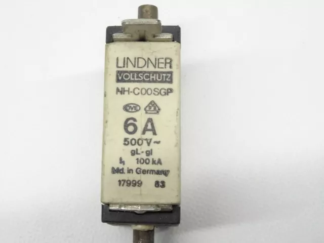 Lindner NH-C00SGP 6A Insert Fusible