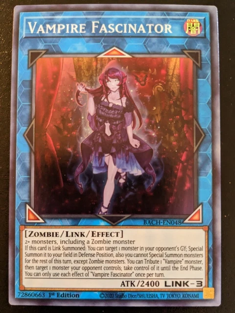 Vampire Fascinator BACH-EN048 1st Edition Super Rare Battle Of Chaos Yu-Gi-Oh