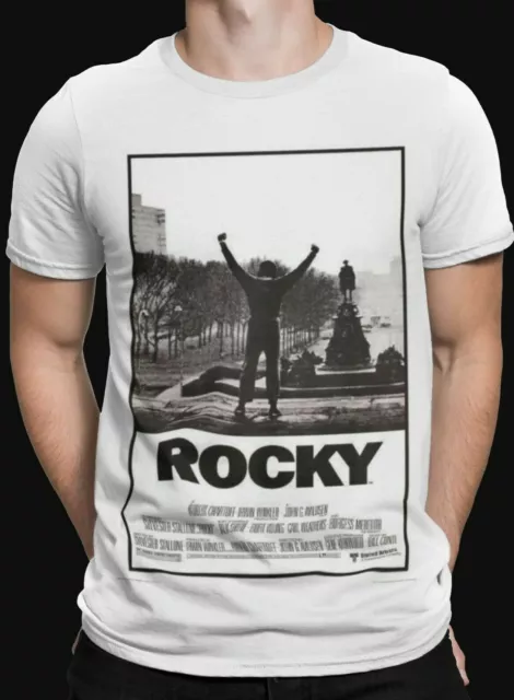 Rocky T-Shirt retro movie classic tee boxing boxer fashion white gift Stallone