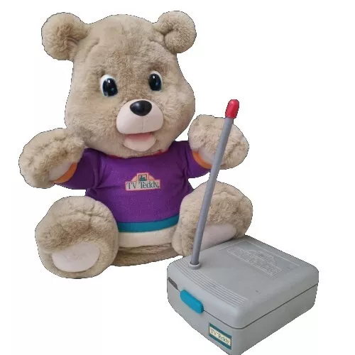 TV Teddy Bear Toy Interactive Talking Friend Vintage 1993 Faulty Read Below!