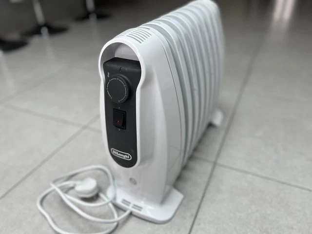 DELONGHI 800W OIL Filled Radiator heater White TRNS0808M( 8 Fin Large nano)  £50 £60.00 - PicClick UK