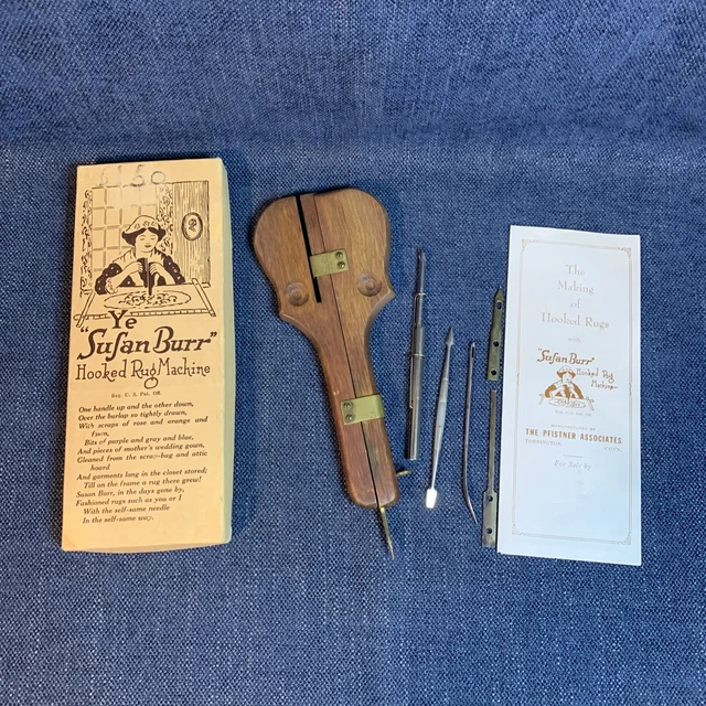 Máquina de alfombras enganchadas Ye Sufan Burr de colección caja original instrucciones herramientas artesanías