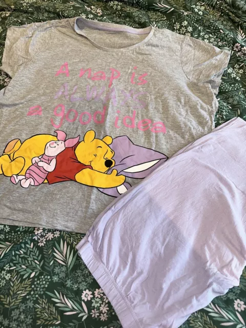 Character.com Disney Winnie the Pooh Pyjama Set Womens Size XL