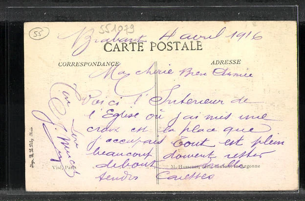 CPA Brabant-en-Argonne, Intèrieur de l´Eglise 2