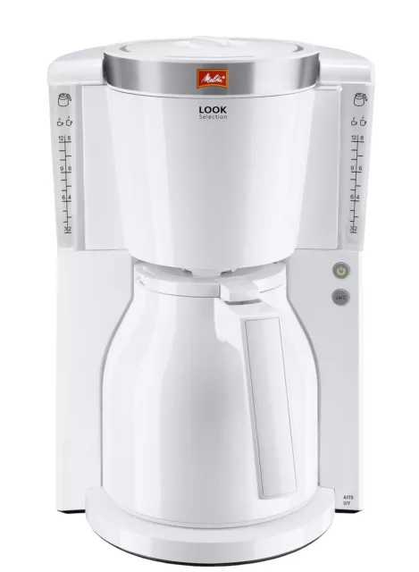 MELITTA Filterkaffeemaschine Look Therm Selection 1011-12 weiß 8 Tassen Thermo