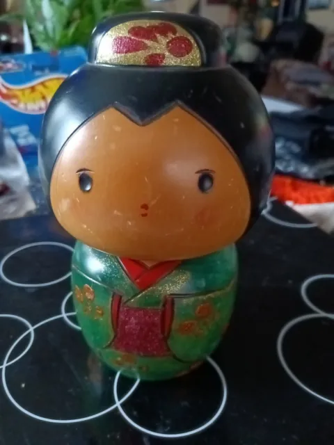 Japanese Kokeshi Wooden Doll Handcrafted Vintage