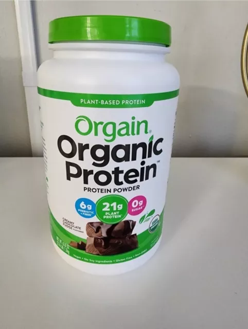 Orgain Organic Protein Plant -Based Powder Creamy Chocolate Fudge-2.74 Lbs