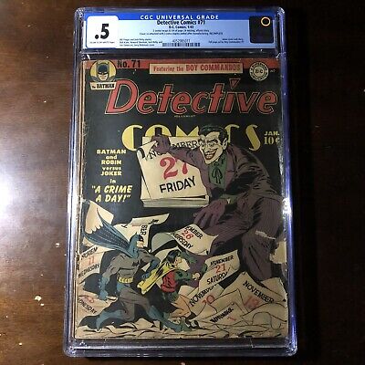 Detective Comics #71 (1943) - Joker Cover! - CGC 0.5