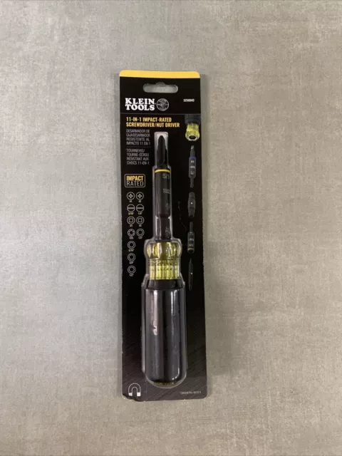Klein Tools 32500HD 11-in-1 Multi-Bit Screwdriver/Nut Driver, Impact-Rated